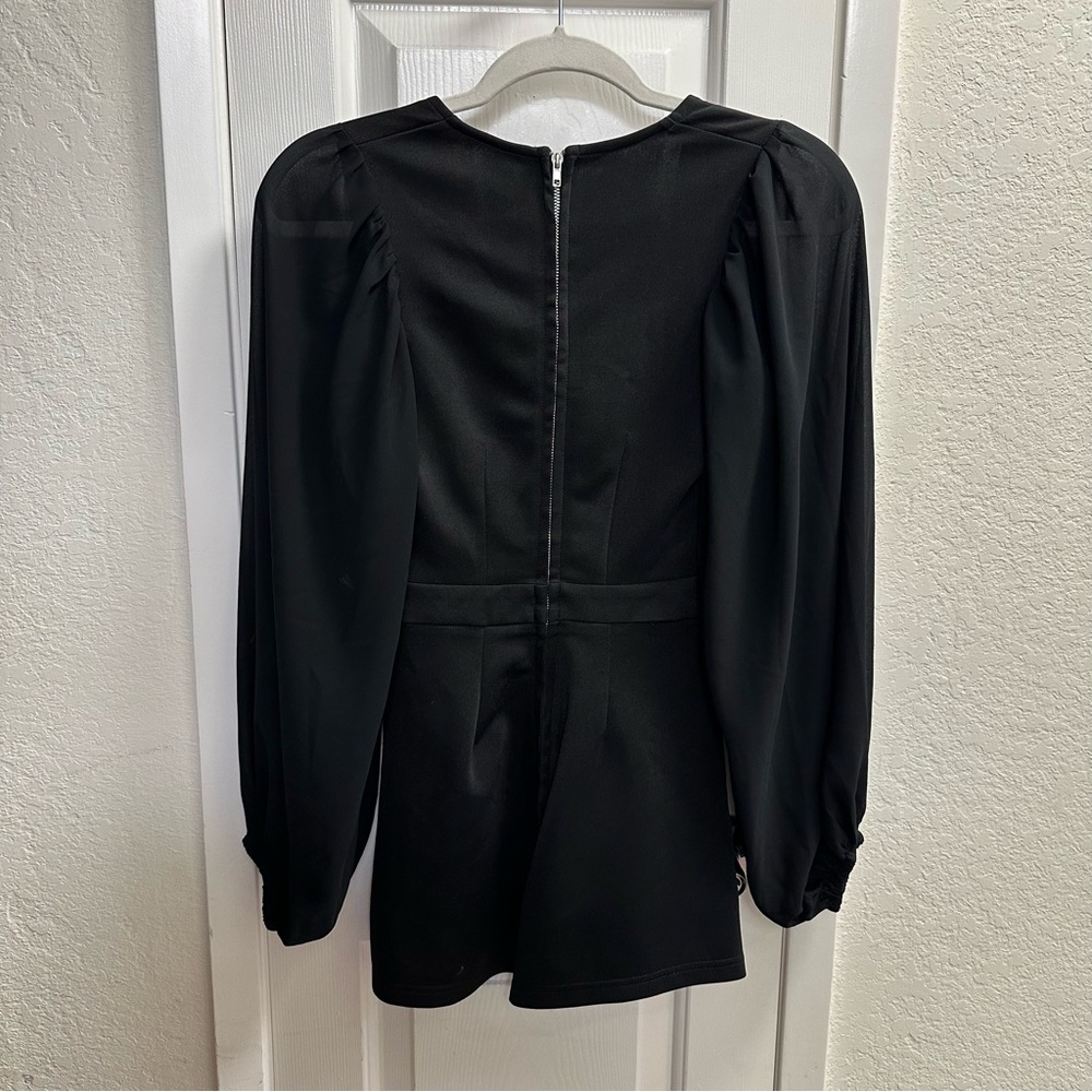 Selfie Leslie Black Mesh Romper - Picture 3 of 6
